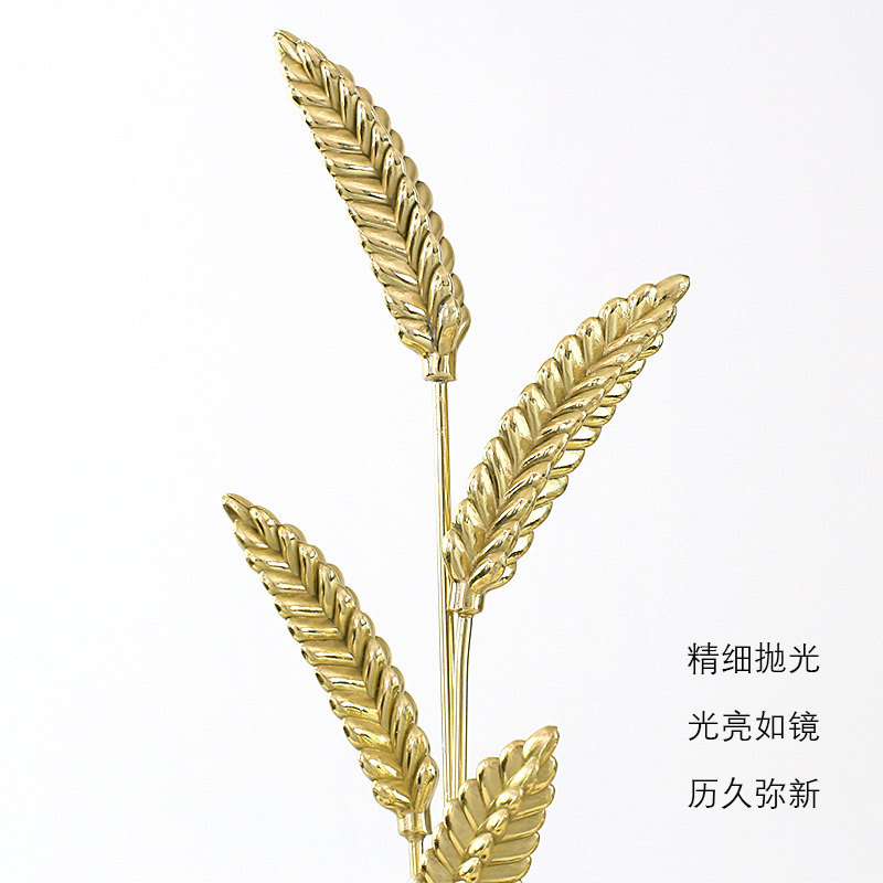 高端黄铜鹿大麦摆件轻奢家居高档装饰品客厅酒柜乔迁新居开业礼物