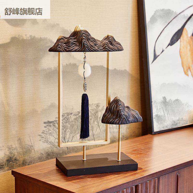 新中式陶瓷摆饰高端内客厅花瓶茶具桌面酒玄关禅意家居装柜饰室品