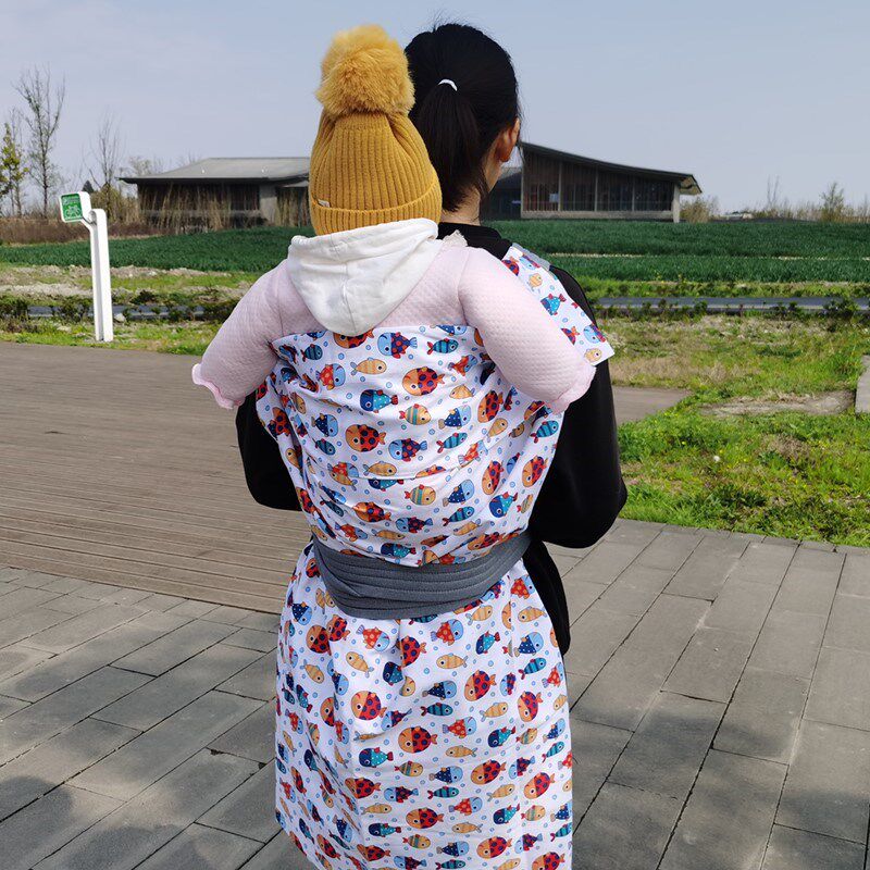 婴儿传统老式背巾四川贵州小孩背裙四季通用宝宝出行背带前抱后背