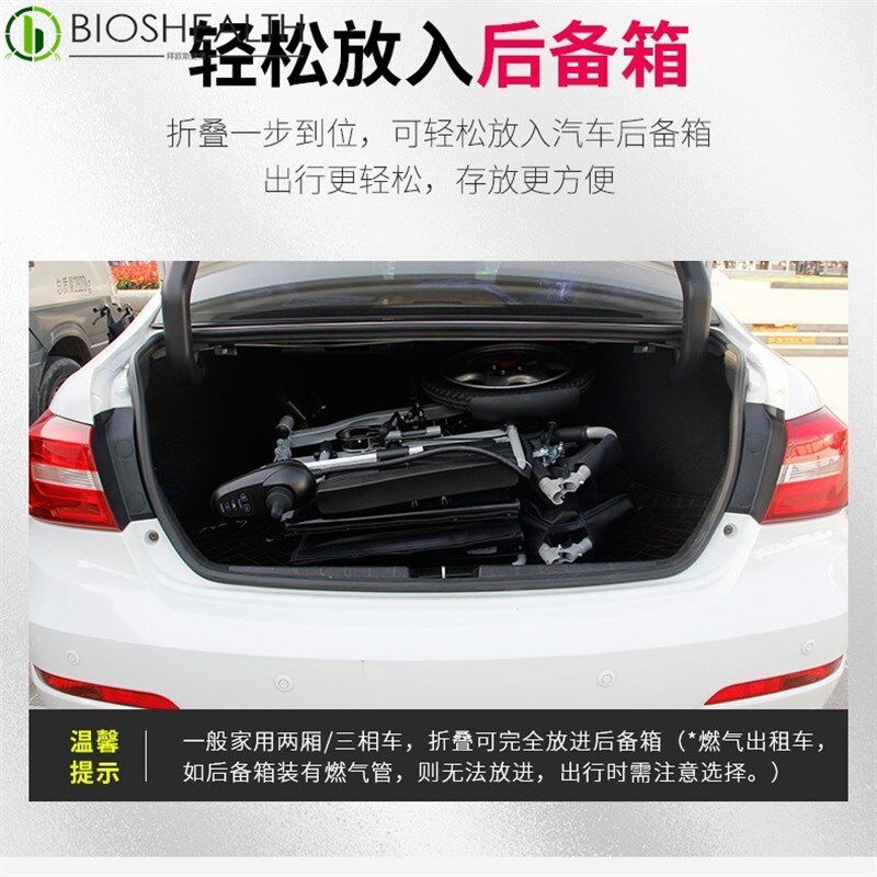 电动轮椅折叠轻便智能全自动便携老人代步车老年人残疾人手推车