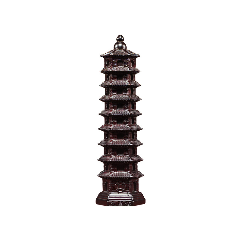 实木十三层文昌塔摆件花梨木雕刻13层文昌塔红家居玄关装饰工艺品