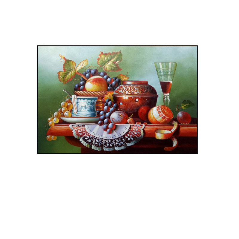 欧式客厅油画 画水果挂画 画沙发背景墙装饰画 画花卉美式饭厅手