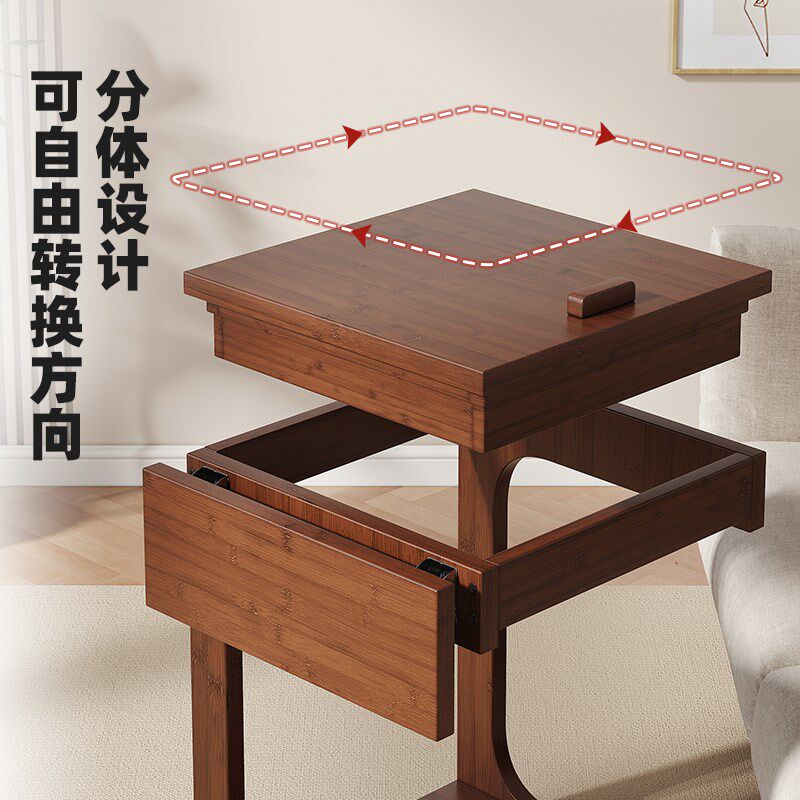 可移动小推桌茶几小推车沙发边几迷你小桌子电脑床边桌床头置物桌