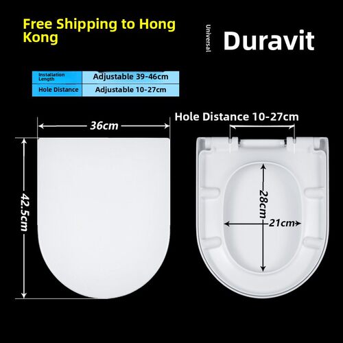 Duravit马桶盖慢速马桶盖孔间距27U型Stavit 3方圆型