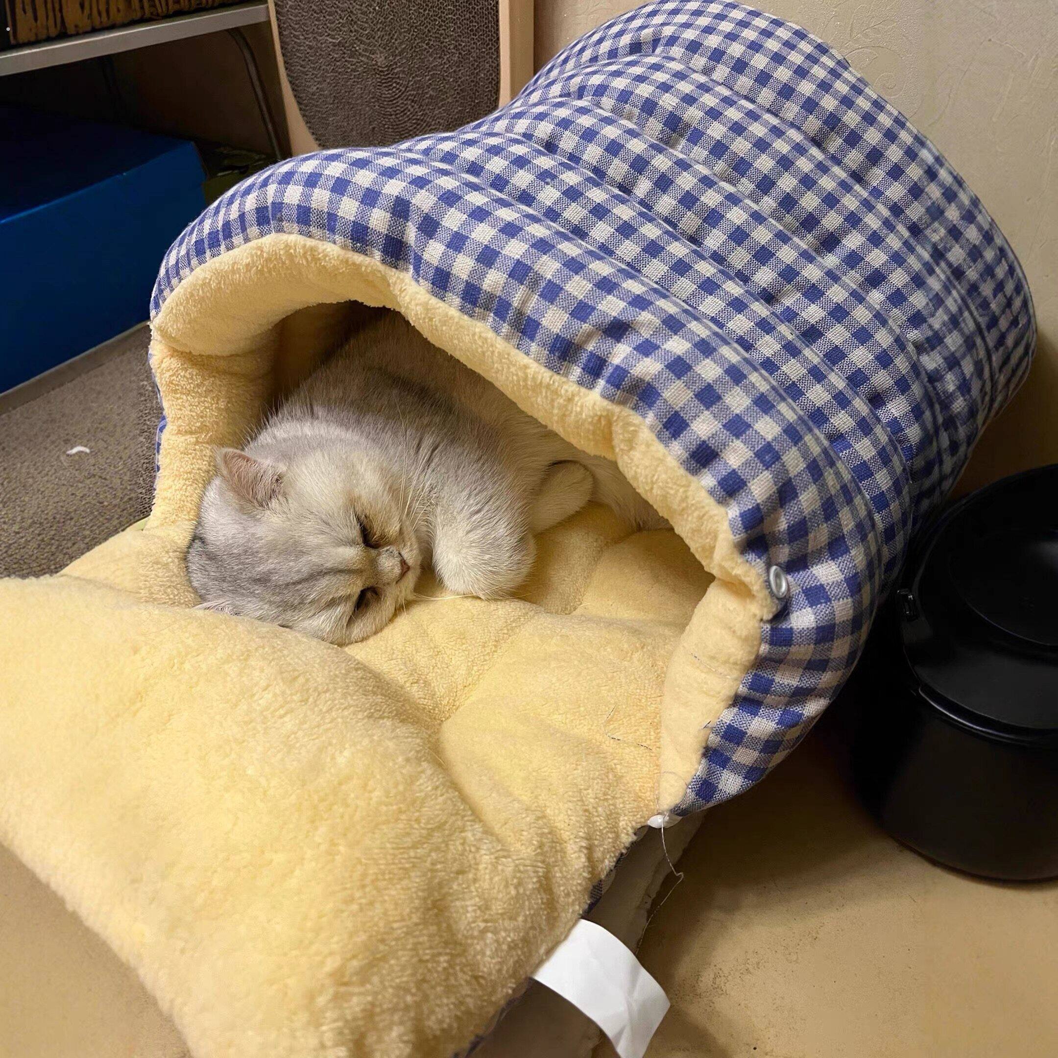猫窝冬季保暖冬天狗窝加厚猫咪宠物垫子小狗沙发秋冬猫睡袋睡觉床