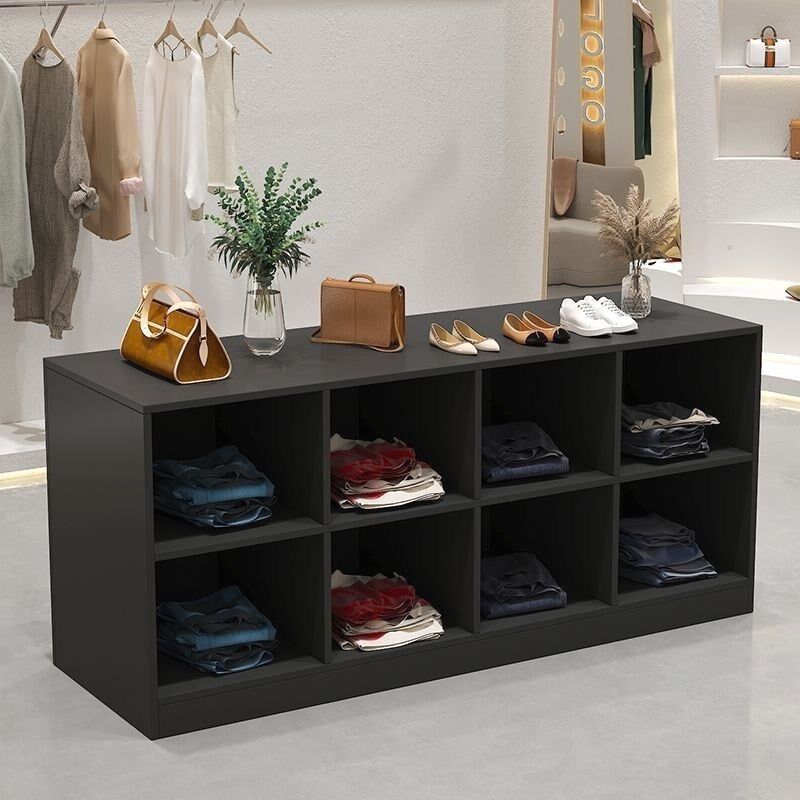 服装店双面格中岛桌展示柜台女装童装店中间摆放陈列流水台展示桌