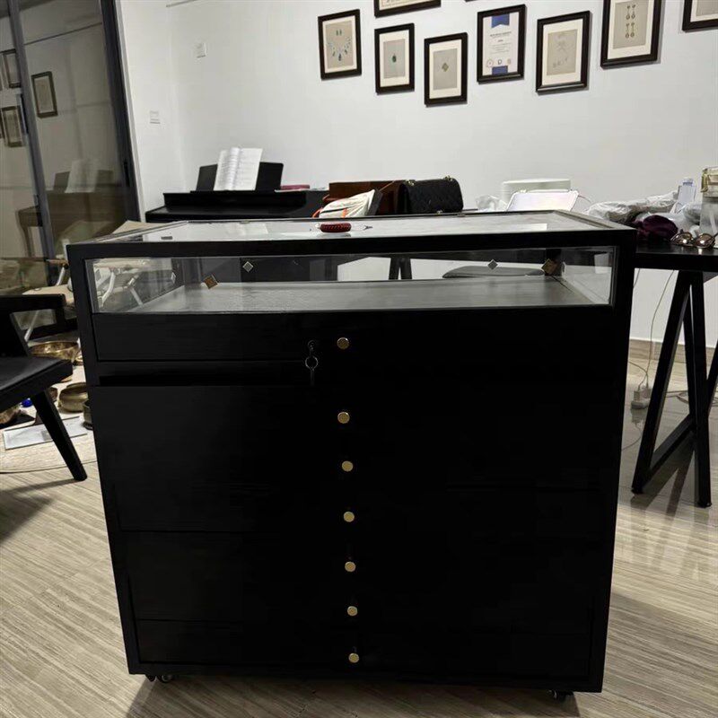 网红复古饰品店珠宝首饰衣帽间陈列展示柜玻璃眼镜柜台服装店柜子