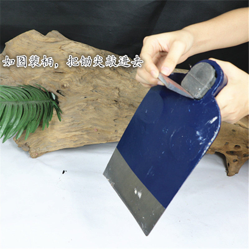 大号松土开荒大宽锄头家用农具全钢农用除草种菜两用挖土开山工具