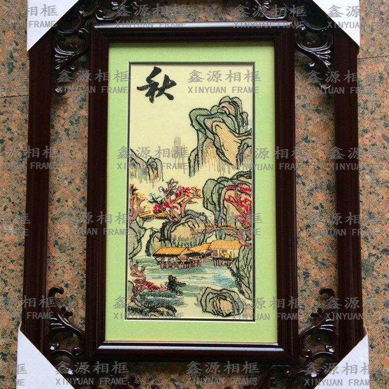 相框木线条228a红 144米/件 十字绣木线条 红木色双框线条框边