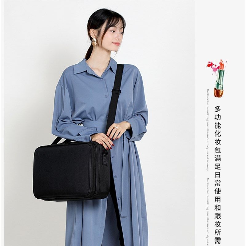 化妆师专业美妆箱包大容量纹绣包便携收纳随身双肩包三层袋化妆箱