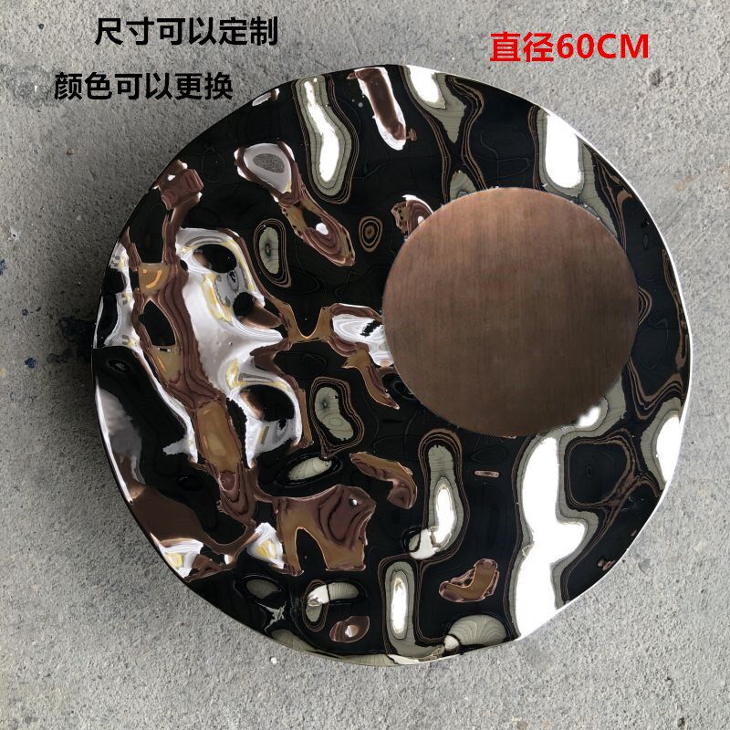 网红拍照氛围墙面装饰圆形壁挂壁饰壁灯立体浮雕定制电镀渐变新品