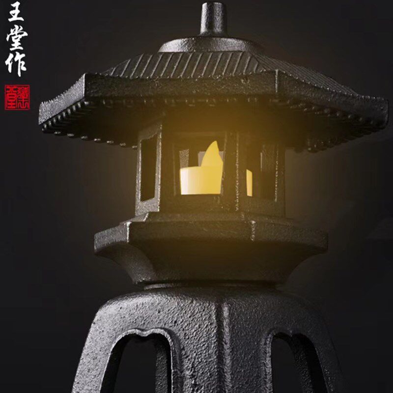 长安灯铁灯老烛台民俗仿古老铁蜡台装饰影视摆件铸铁灯台茶道配件