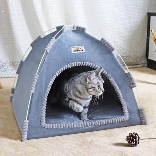 猫窝帐篷小猫咪房夏季狗窝四季通用宠物流浪猫户外窝防雨半封闭