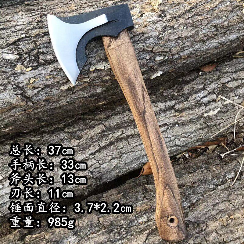 多功能户外战术斧露营野营斧家用砍劈柴手工锻打木工伐木柄斧头