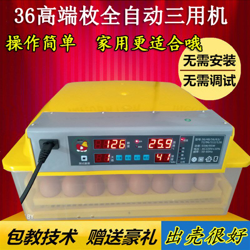 鹅蛋乳化器暖小鸡孵化器家用高档呼化箱小型孵化设备抱蛋机孚伏华
