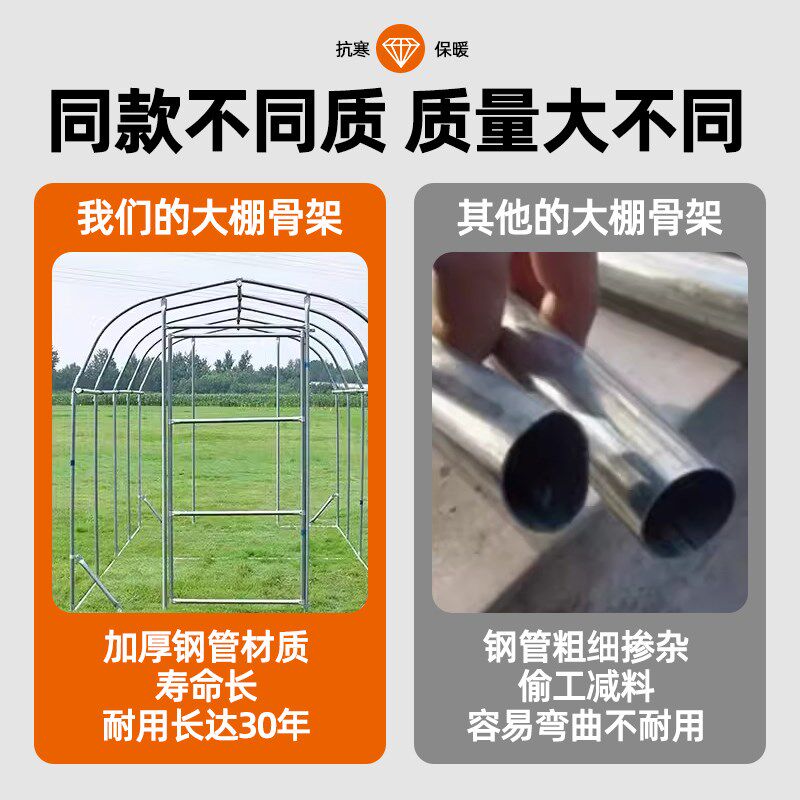 大棚骨架花棚暖房阳光房农村冬天阳光棚室外保温多肉植物过冬花房