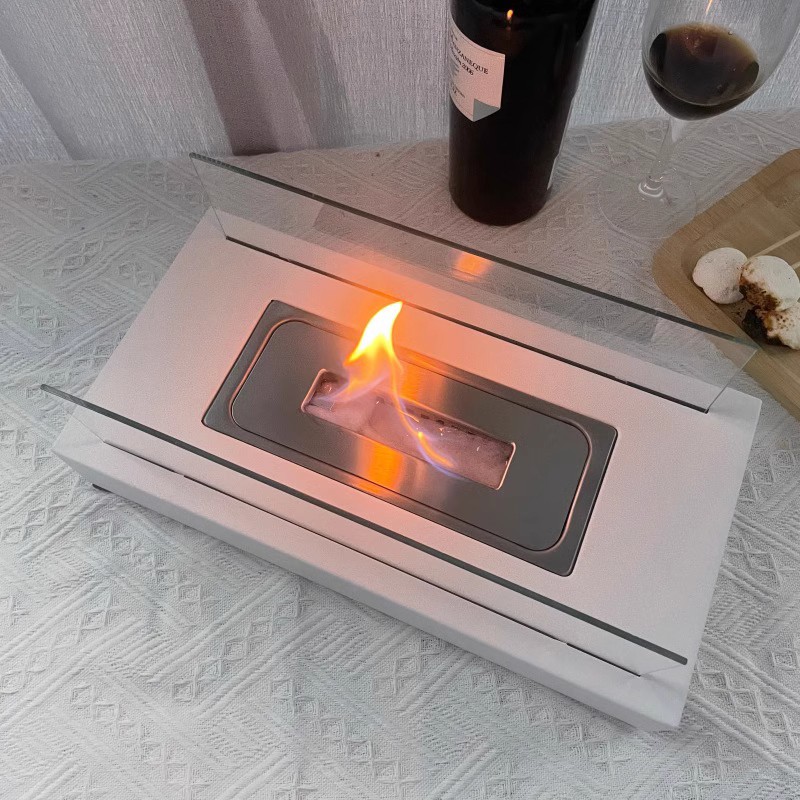 酒精壁炉氛围灯夜光灯真火室内取暖火焰网红装饰便携式桌面小摆件