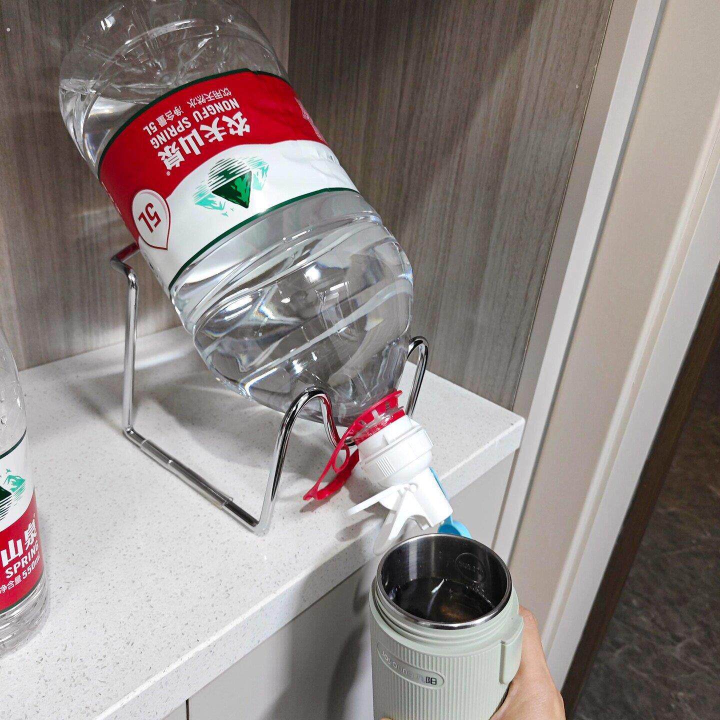 桶装水放置架可移动家用矿泉水按压出水取水器简易饮水机置物架