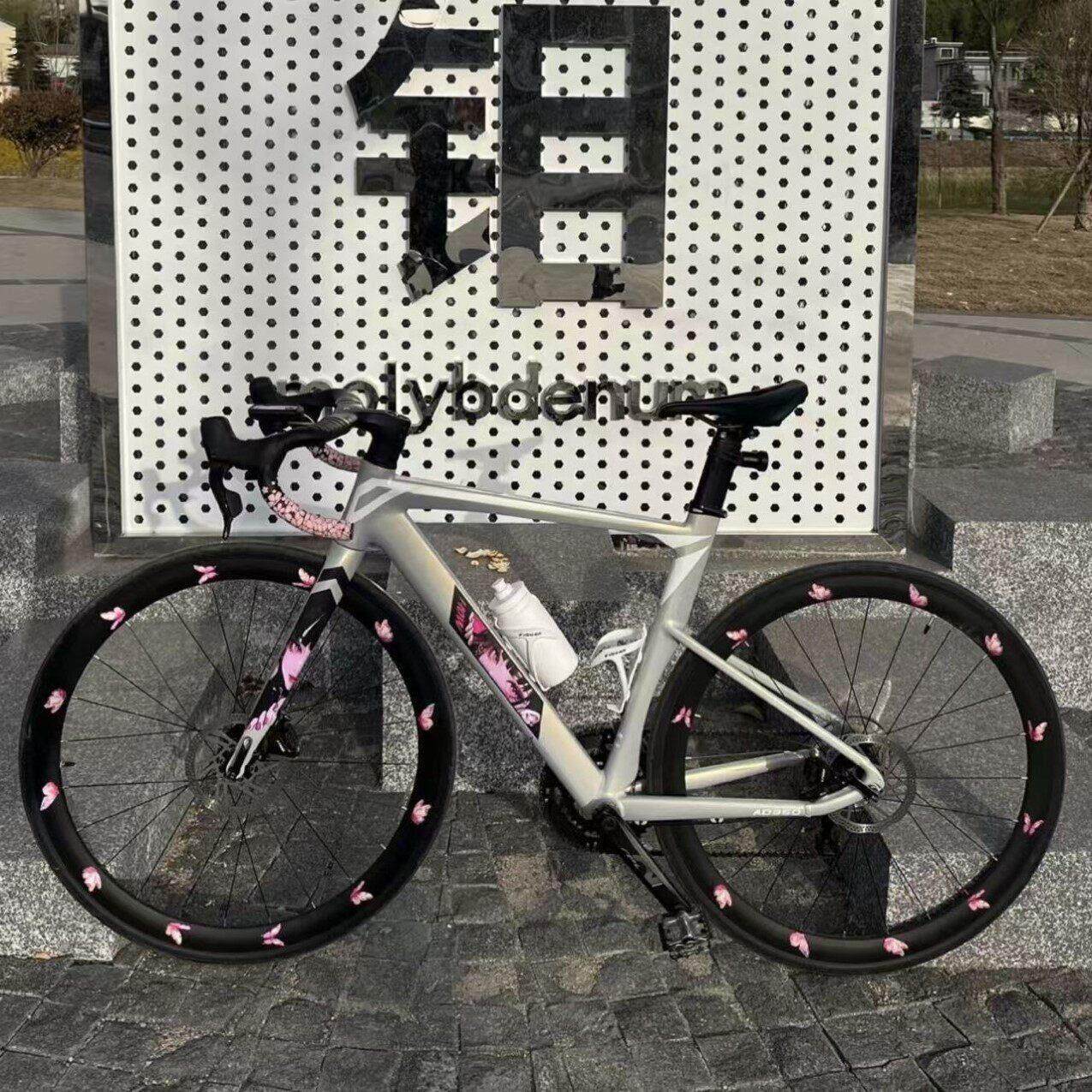 蝴蝶车轮贴纸公路自行车轮毂改色装饰高颜值轮组装饰反光贴片纸防