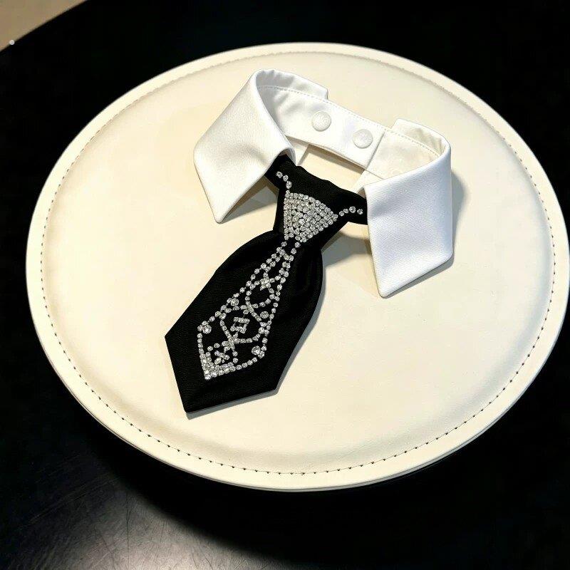 拍照出片神器钻石领结宠物服饰创意高级感狗狗钻石装饰品领带配饰