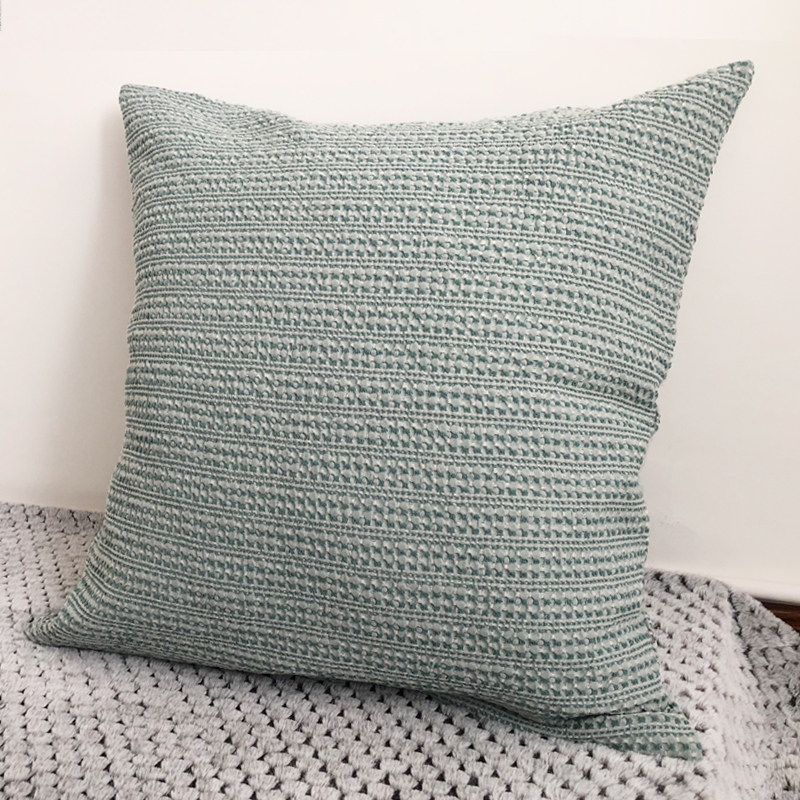 卧室床头靠枕套民宿复古纯棉抱枕60x60cm床上超大号靠垫套65x65cm