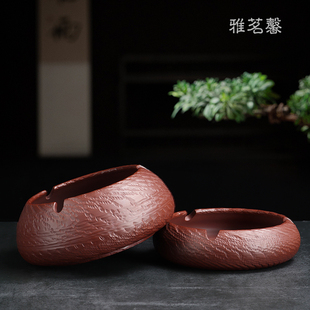 潮州雅茗馨林卫东各名师朱泥纯手工手拉朱泥铰泥干泡茶盘纯烟灰缸