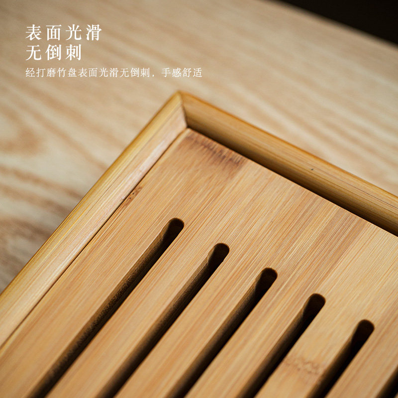 手工储水竹制茶盘家用迷s你创意个性小茶台抽屉式茶托盘简约竹茶