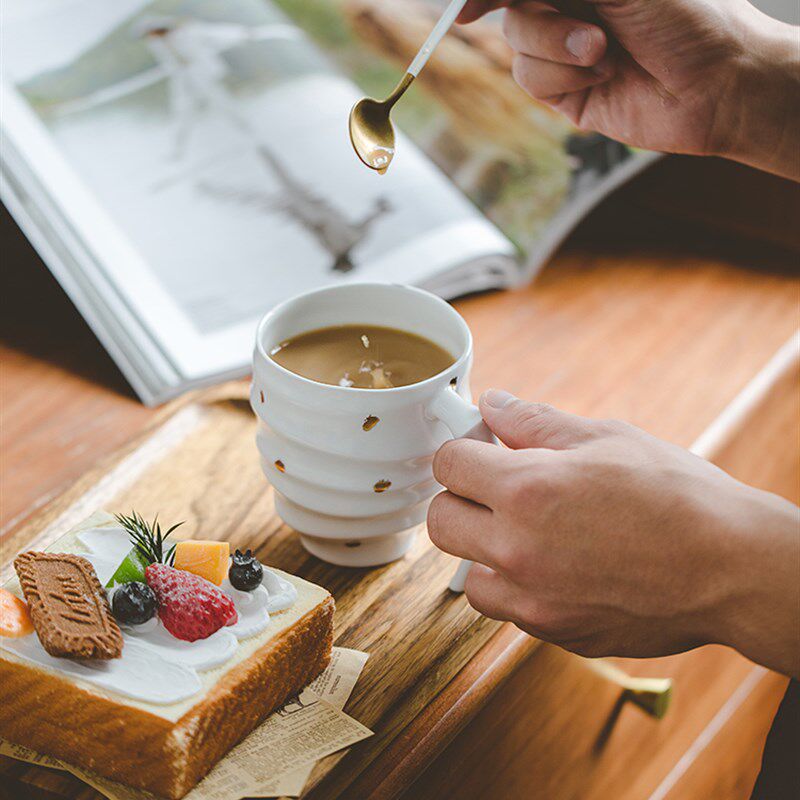 扭扭杯日式复古杯子马克杯个性创意牛奶燕麦咖啡杯办公室水杯男女
