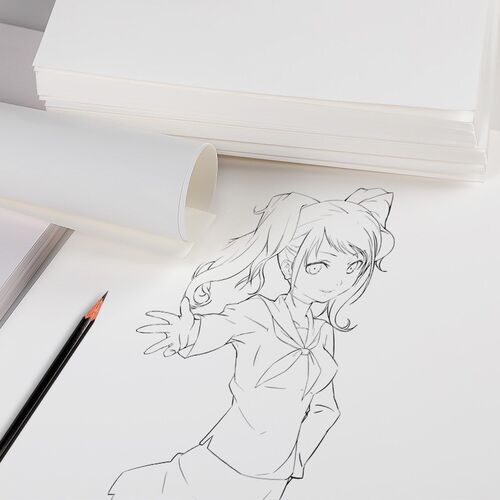 悦声8k速写纸白色加厚80张学生用100g铅画纸美术绘画8开4k素描纸