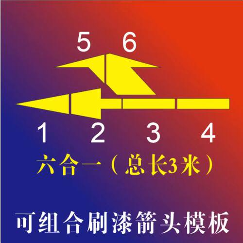 停车场安全通道箭头地面刷油漆镂空喷漆模板指示三米箭头地坪物业