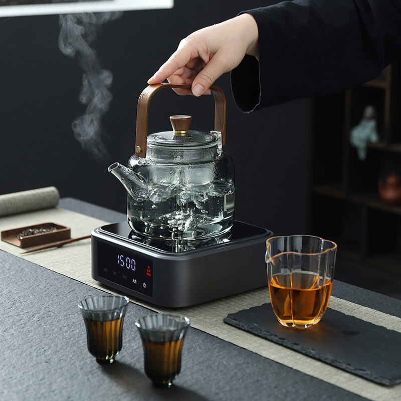 黑晶炉泡茶炉方型迷你家用铁壶玻璃壶煮茶器静音泡茶光波炉非电磁