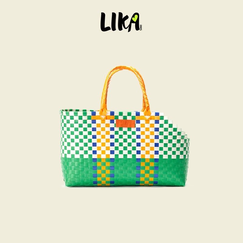 LIKAPAWS宠物猫狗用品宠物背包出行包斜口编织包