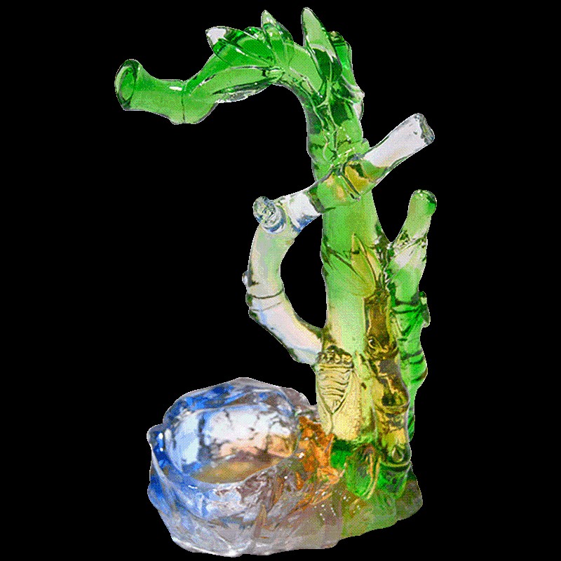 琉璃富贵竹子节节高办公桌上装饰开 ??业礼品送老外创意工艺礼