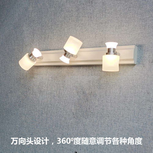 可免打孔led镜前灯卫生间浴室洗手间厕所梳妆台补光灯北欧镜子灯
