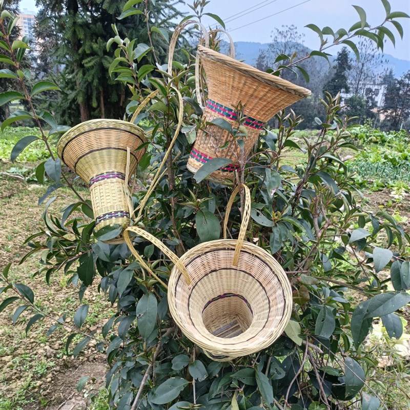 贵州竹编背篓 背篼手工精编儿童 背筐 小孩舞台道具 双肩背篓花蓝