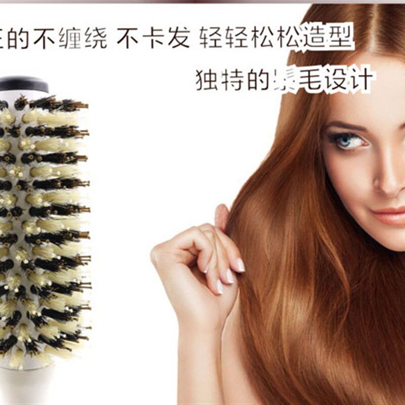 大师铝管陶瓷猪鬃毛卷发梳子圆滚梳专业美发造型梳吹大波浪直发梳