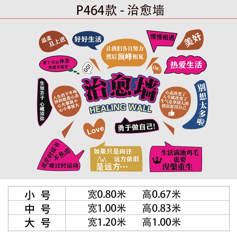 网红墙员工休息区吧台茶水间布置墙贴治愈系氛围感许愿背景墙贴纸