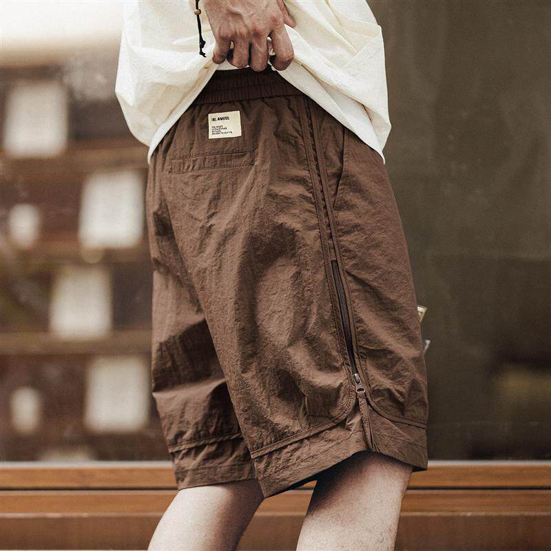 格蓝鹿山系户外潮牌工装短裤男夏季潮牌宽松薄款冰丝五分裤男中裤