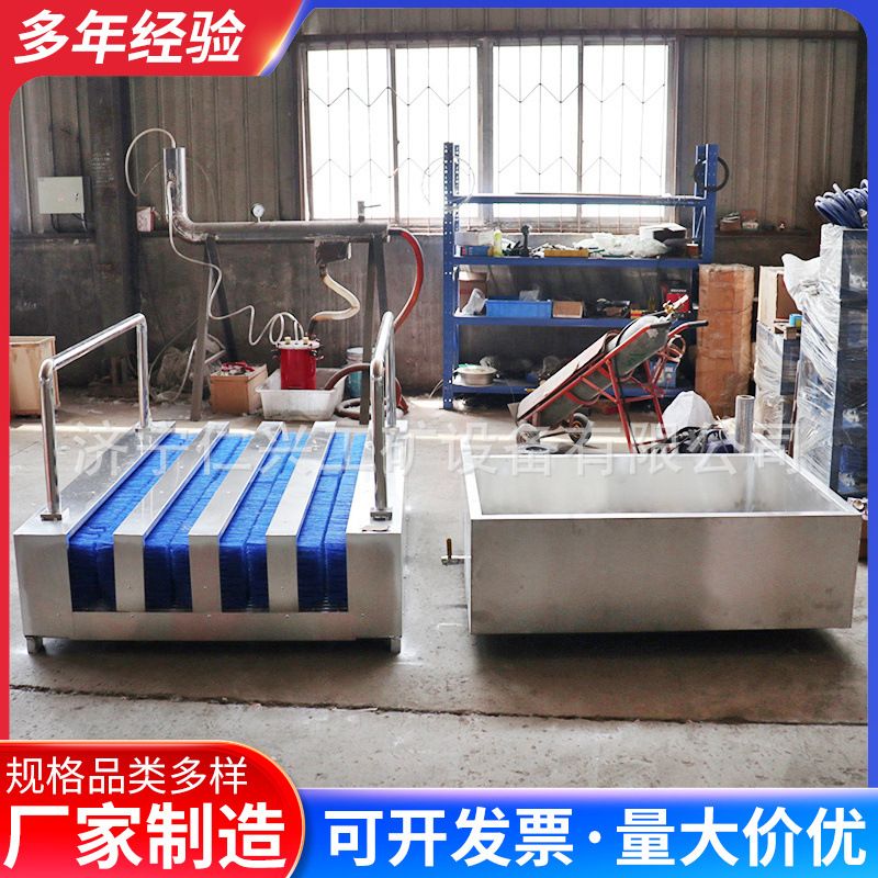 无动力双通道洗靴机煤矿养殖场车间洗靴设备带水箱矿靴清洗机