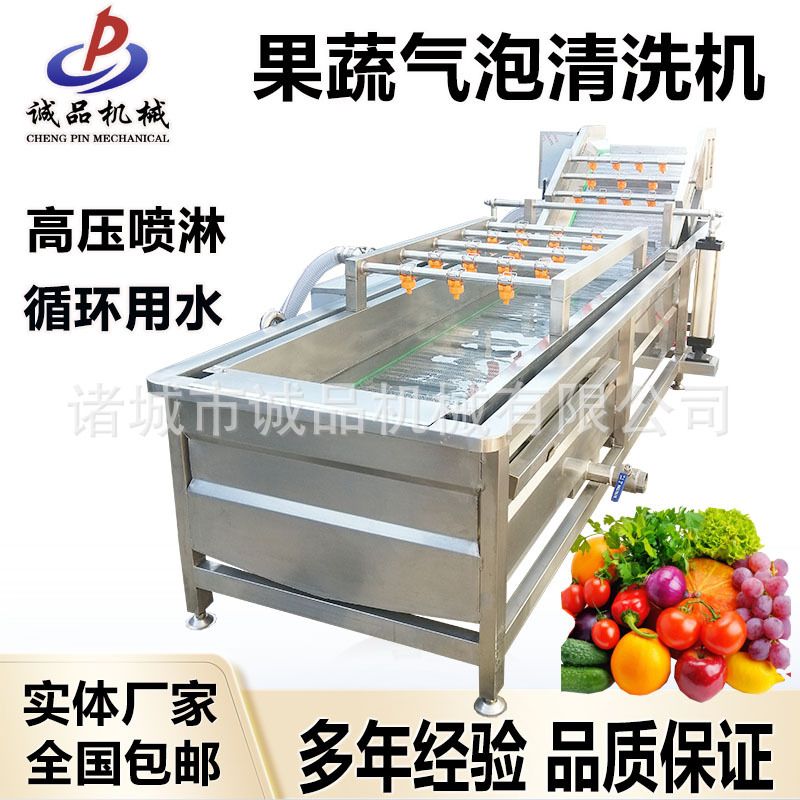 全自动豆芽秋葵气泡香椿芽清洗蕨菜艾草加工设备酱菜榨菜丝脱盐机