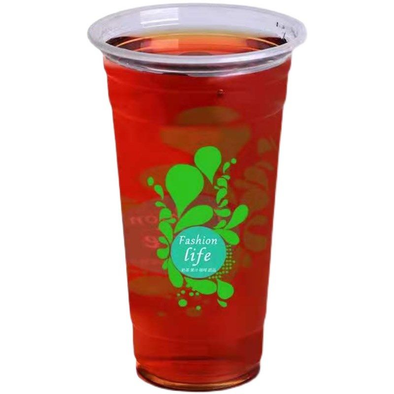 一次性塑料奶茶杯子95口透明pp定制径果汁豆浆粥封口带盖商用打包