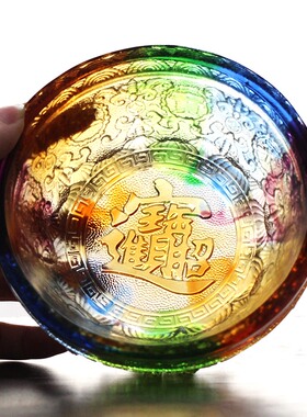 琉璃聚宝盆招财摆件公司办公室装饰工艺品居家客厅开业乔迁礼物