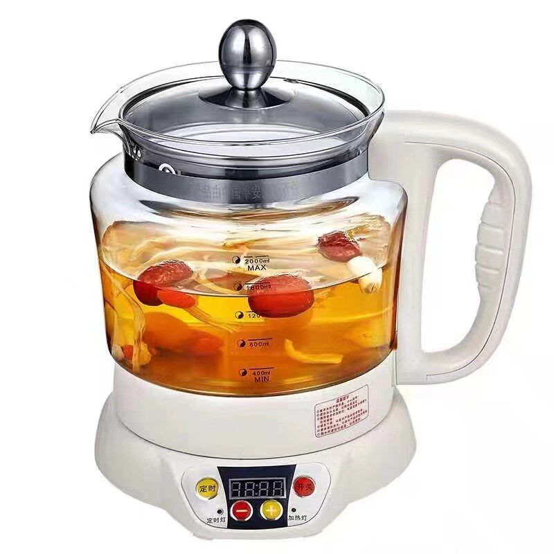 宏惠汉方养生壶家用多功能大容量全自动玻璃花茶壶办公室煮茶器2L