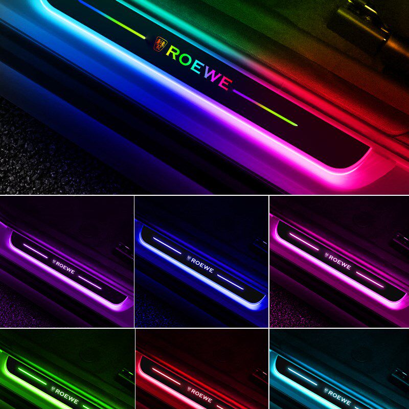 专用荣威rx5 i5 i6 rx3/8改装饰ei6 ei5车门迎宾踏板门槛条氛围灯