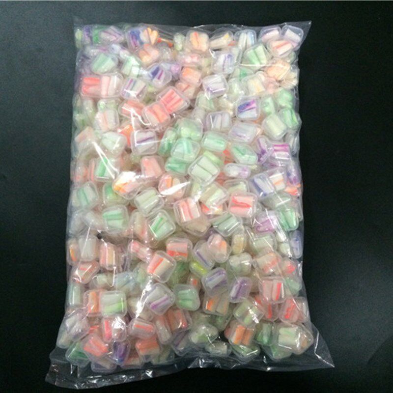炫彩六色耳塞 防噪音耳塞睡眠隔音耳塞 小方盒盒装耳塞500对装