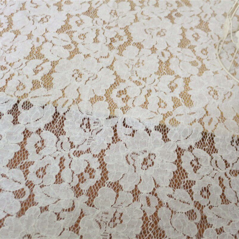 3米长重磅锦棉睫毛蕾丝面料DIY婚纱礼服窗帘婚庆台布服装裙子布料