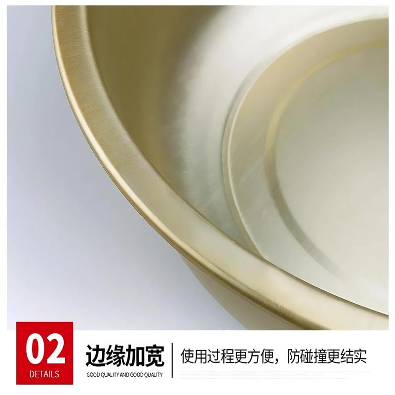 老式加厚铝大盆60cm洗菜盆洗衣洗澡盆铝合金铝盆家用大号厨房盆子