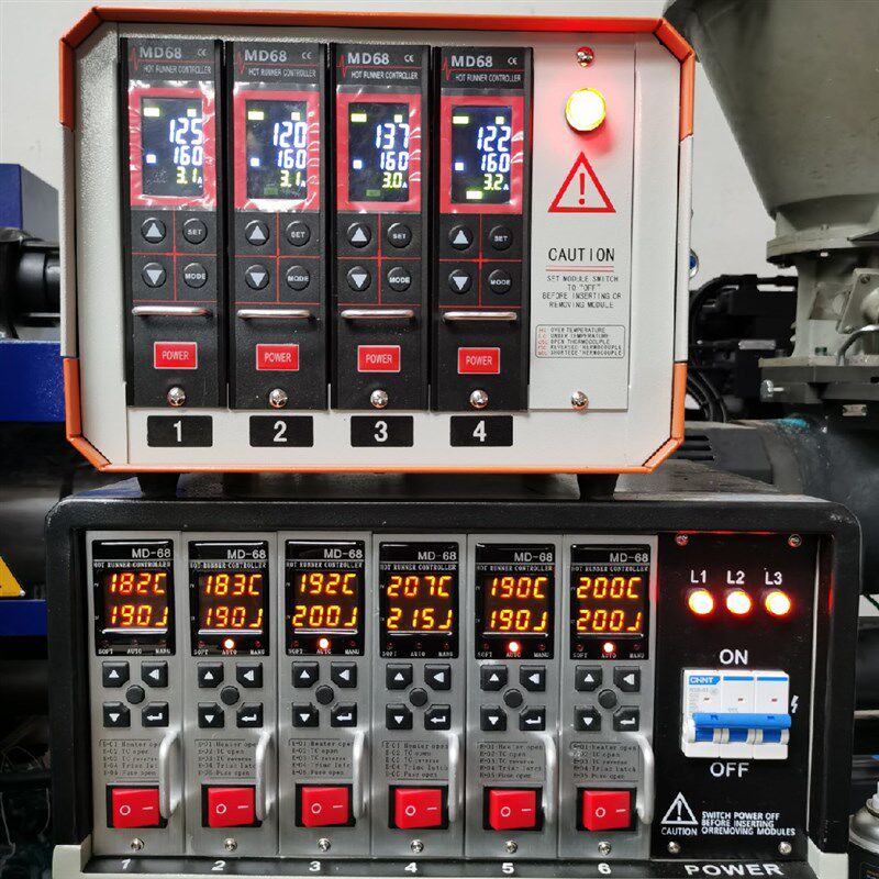 JMS-006-P 热流道模具智能温控箱 4组6组3600W数字显示MD68防错线
