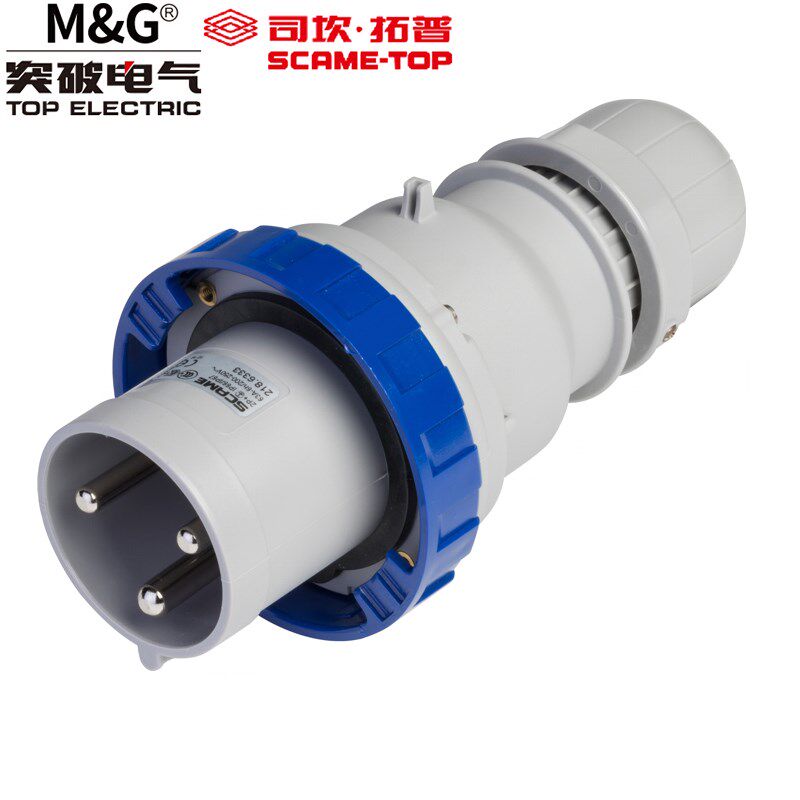 突破司坎拓普scame进口工业航空防水防爆插头连接器63A3芯4芯5芯