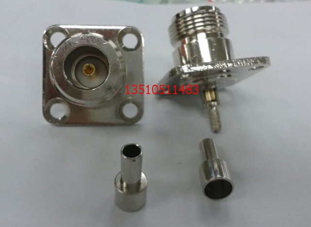 射频N-KF-1.5同轴50欧姆RF信号接头 高频N母带法兰RG316馈线插头